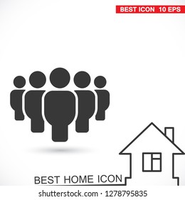 Vector icon a group of people 10 EPS