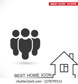 Vector icon a group of people 10 EPS