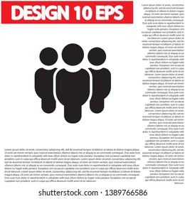 Vector icon a group of people 10 EPS . Lorem Ipsum Illustration design
