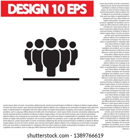 Vector icon a group of people 10 EPS . Lorem Ipsum Illustration design