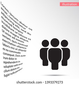 Vector icon a group of people 10 EPS . Lorem Ipsum Illustration design