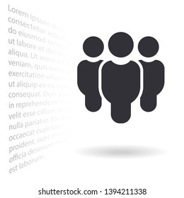 Vector icon a group of people 10 EPS . Lorem Ipsum Illustration design