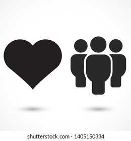 Vector icon a group of people 10 EPS . Lorem Ipsum Illustration design