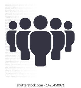 Vector icon a group of people 10 EPS . Lorem Ipsum Illustration design