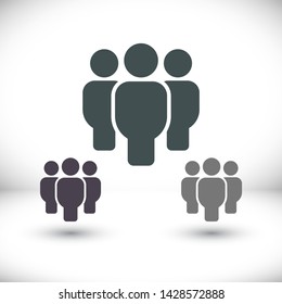 Vector icon a group of people 10 EPS . Lorem Ipsum Illustration design