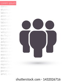 Vector Icon A Group Of People 10 EPS . Lorem Ipsum Illustration Design