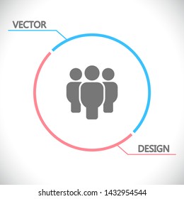 Vector icon a group of people 10 EPS . Lorem Ipsum Illustration design