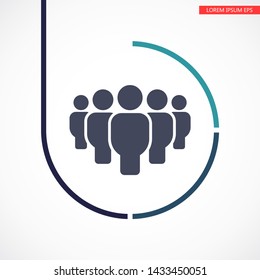 Vector icon a group of people 10 EPS . Lorem Ipsum Illustration design