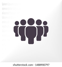 Vector icon a group of people 10 EPS . Lorem Ipsum Illustration design