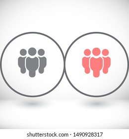 Vector icon a group of people 10 EPS . Lorem Ipsum Illustration design