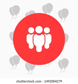 Vector icon a group of people 10 EPS . Lorem Ipsum Illustration design