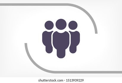 Vector icon a group of people 10 EPS . Lorem Ipsum Illustration design