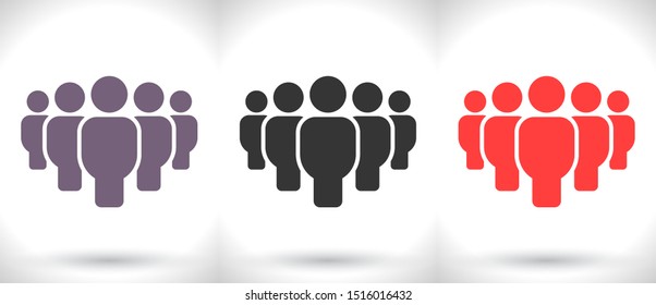 Vector icon a group of people 10 EPS . Lorem Ipsum Illustration design