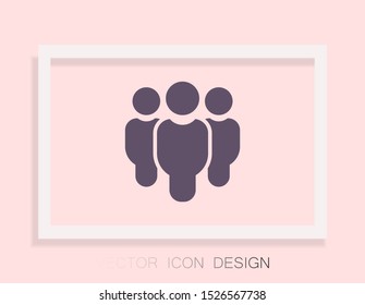 Vector icon a group of people 10 EPS . Lorem Ipsum Illustration design