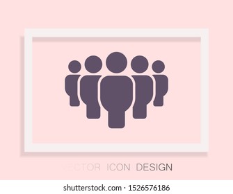 Vector icon a group of people 10 EPS . Lorem Ipsum Illustration design