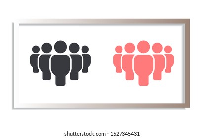 Vector icon a group of people 10 EPS . Lorem Ipsum Illustration design