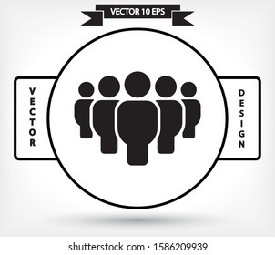 Vector icon a group of people 10 EPS . Lorem Ipsum Illustration design