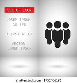 Icono vectorial un grupo de personas 10 EPS . Lorem Ipsum Diseño de ilustración
