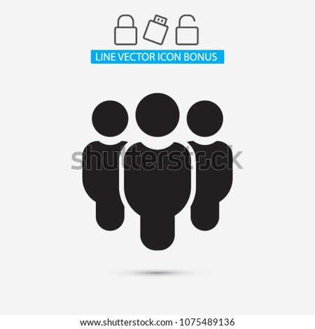 Vector icon a group of people 10 EPS