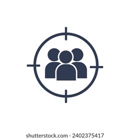 vector icon of a group of people in a circle