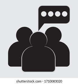 Vector icon a group of people logo design template