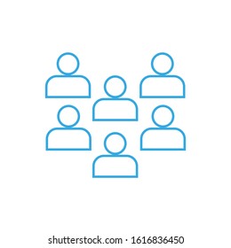vector icon with group of people shape