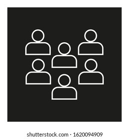 vector icon with group of people shape