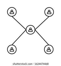 vector icon with group of people shape