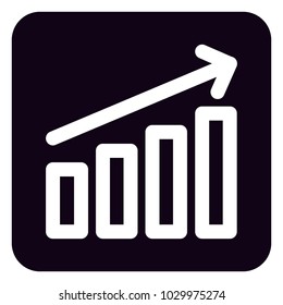 Vector icon growth diagram