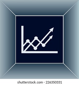 Vector icon growth diagram