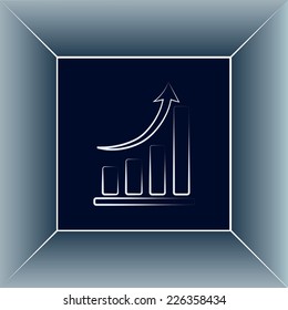 Vector icon growth diagram 