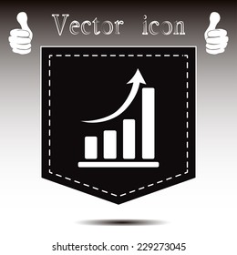 Vector icon growth diagram 