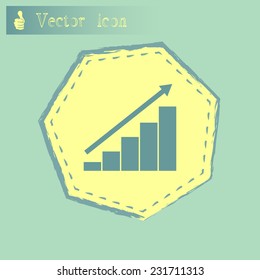 Vector icon growth diagram