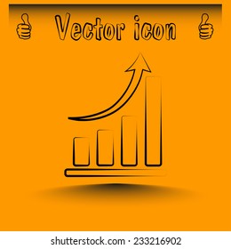 Vector icon growth diagram 