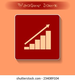 Vector icon growth diagram