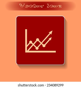 Vector icon growth diagram