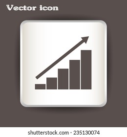 Vector icon growth diagram 