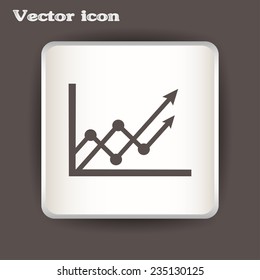 Vector icon growth diagram