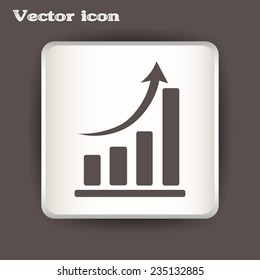 Vector icon growth diagram 