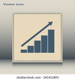 Vector icon growth diagram 