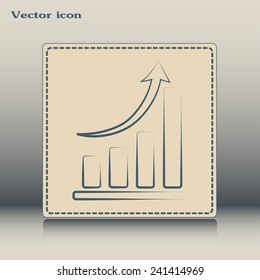 Vector icon growth diagram 
