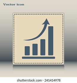 Vector icon growth diagram 