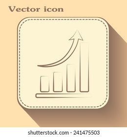 Vector icon growth diagram 