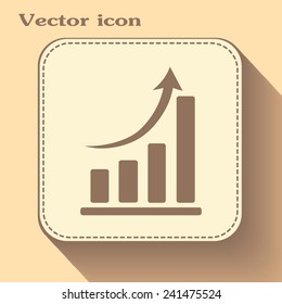 Vector icon growth diagram 