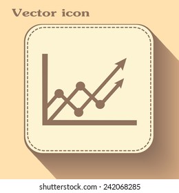 Vector icon growth diagram
