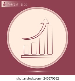 Vector icon growth diagram 