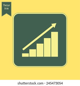 Vector icon growth diagram 