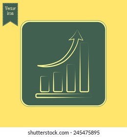 Vector icon growth diagram 