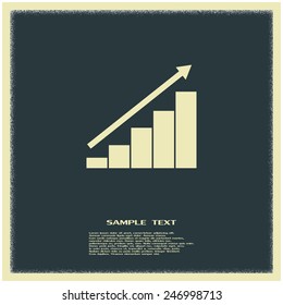 Vector icon growth diagram 