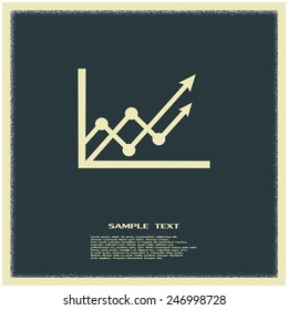 Vector icon growth diagram
